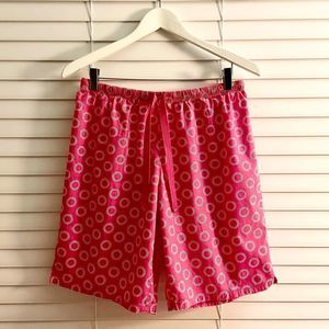 Simply Basic Cotton Pajama Shorts, Pink, Medium